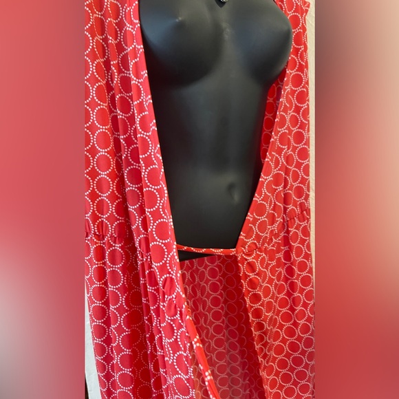 Banana Republic‎ Coral Tie Wrap Dress in Small - Picture 3 of 8